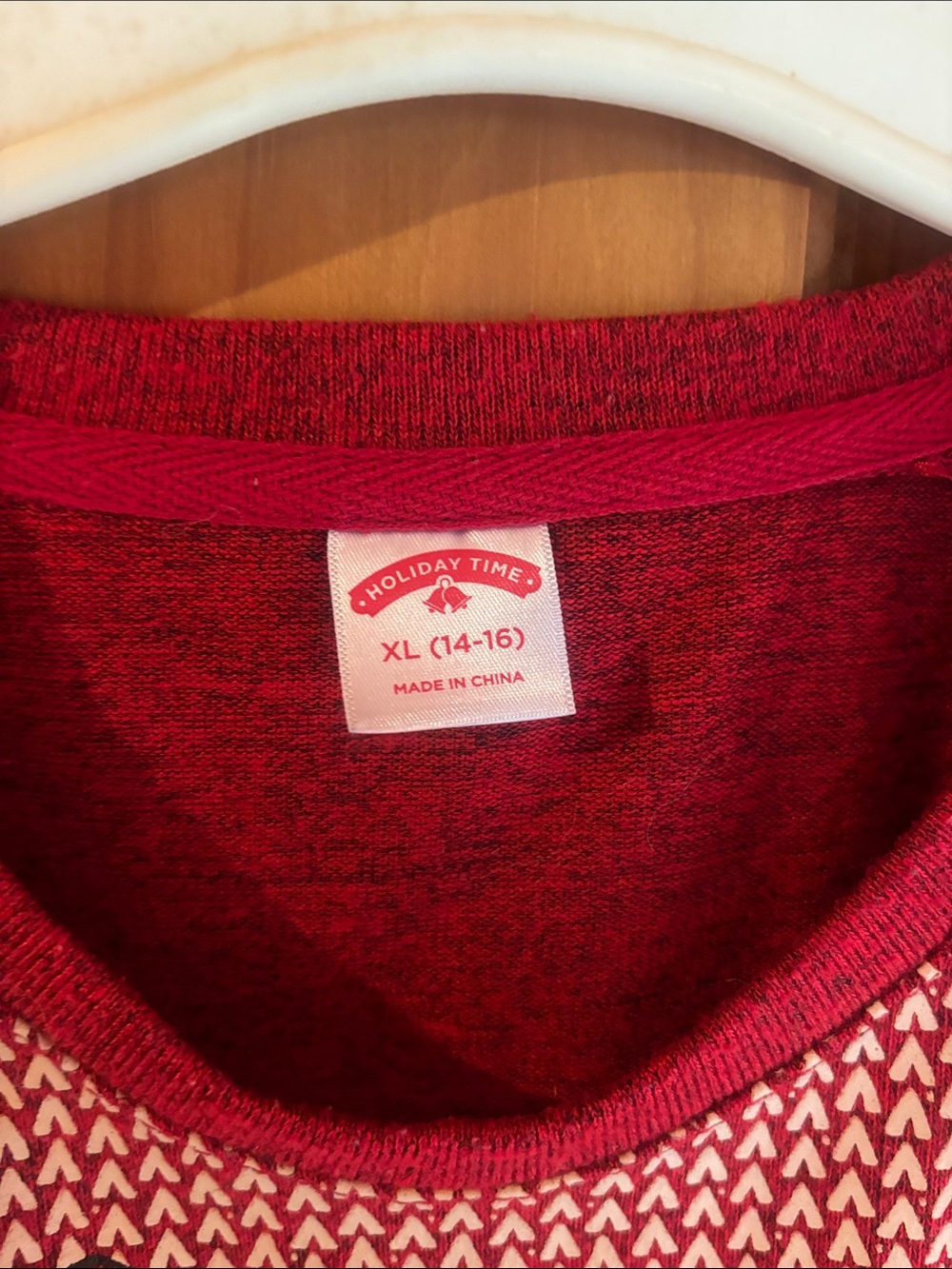 Holiday Time Red Knit Holiday Sweater - Picture 2 of 2
